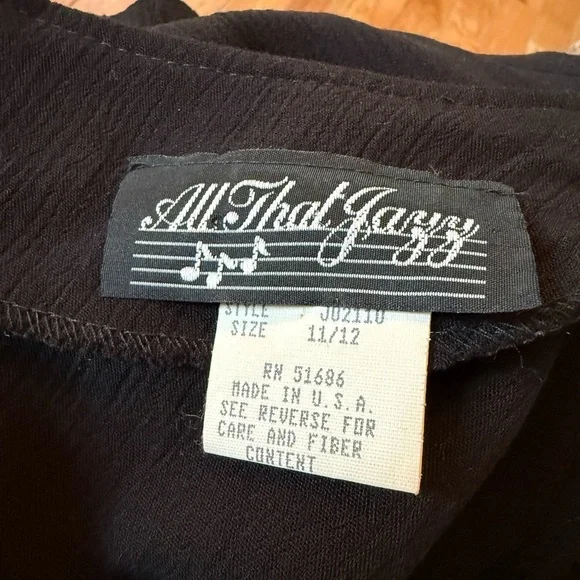 Vintage 80’s/90’s ALL THAT JAZZ Black Wrap Maxi Dress Women’s Size 11/12 - Picture 5 of 13